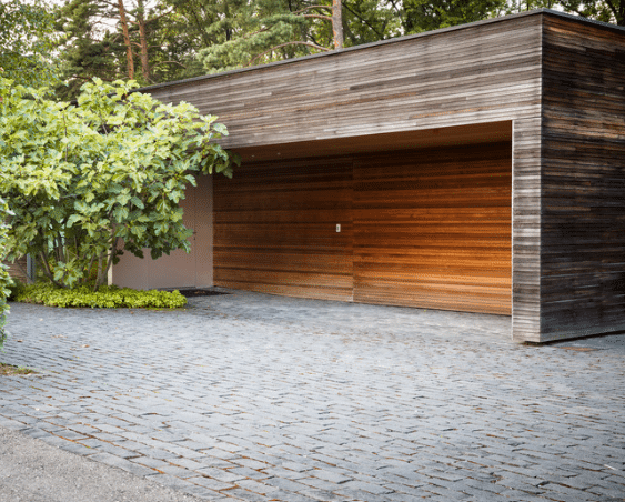 Cedar garage door