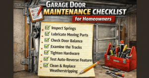 Garage Door Maintenance Checklist for Homeowners